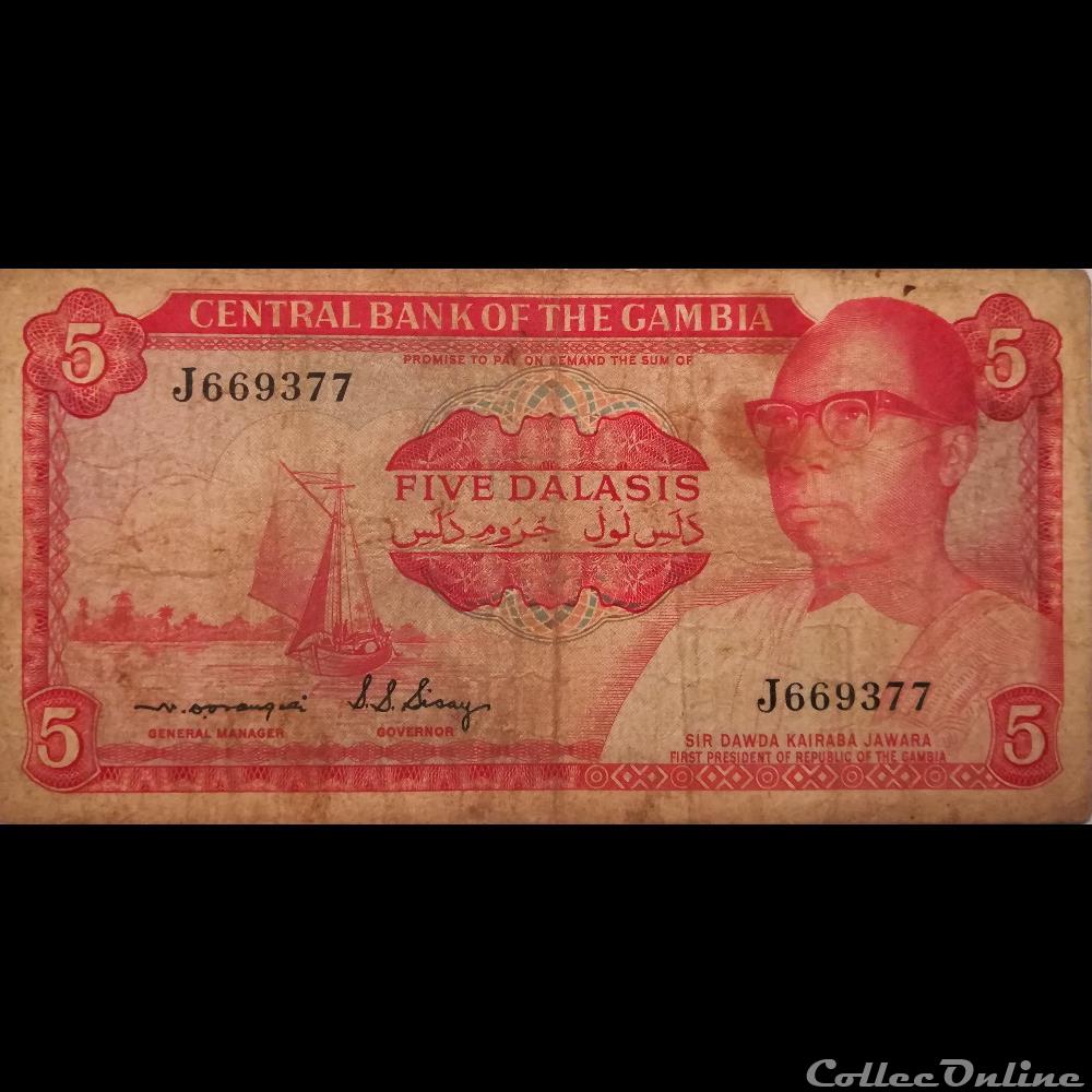 GAMBIE - P 05 B - 5 DALASIS - 1972 billet afrique gambie p 05 b 5 dalasis 1972