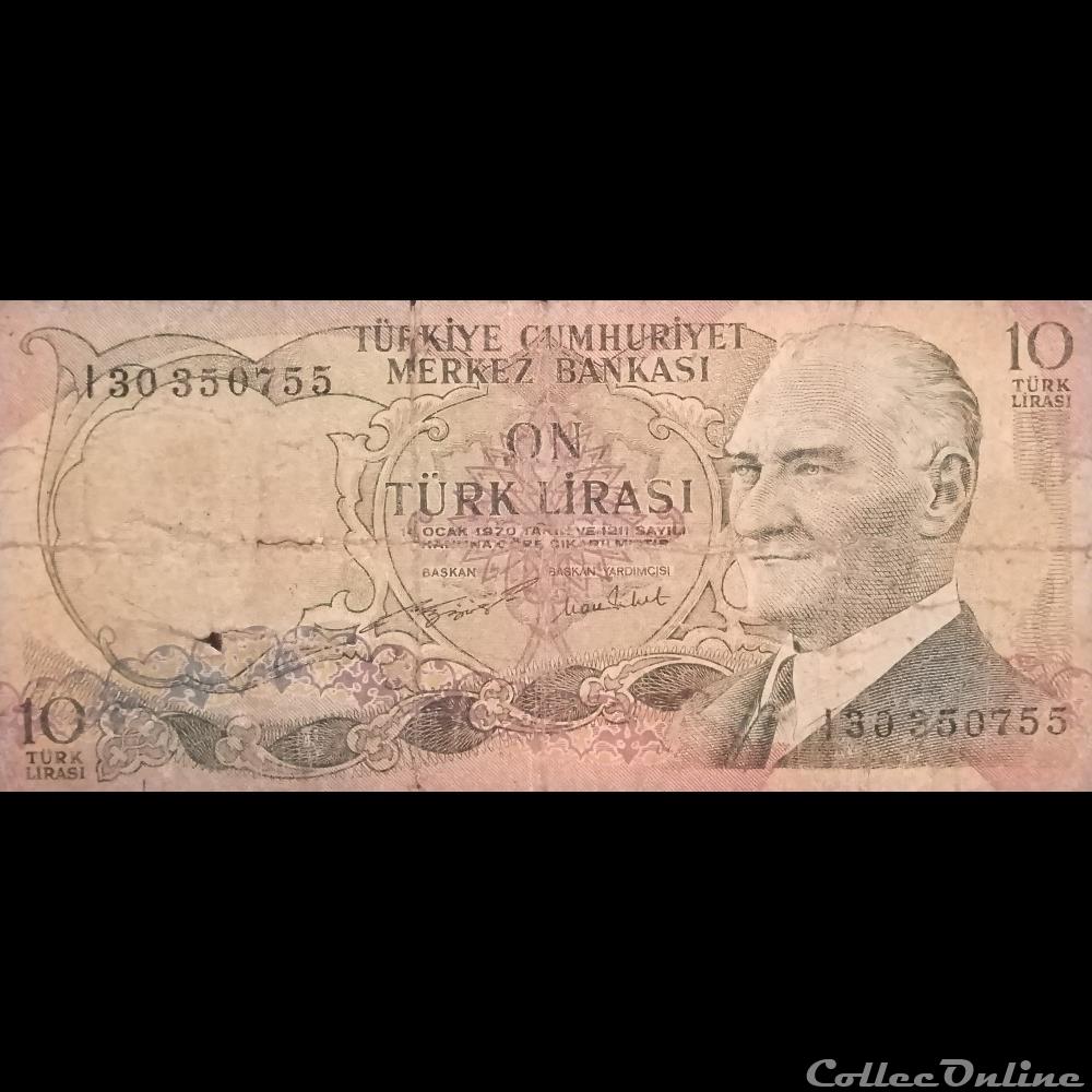 TURQUIE - P 186 - 10 LIRA - 1975 billet asie turquie p 186 10 lira 1975