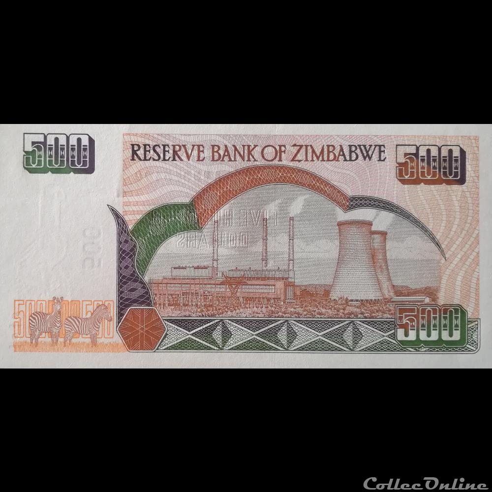 ZIMBABWE - P 11 A - 500 DOLLARS - 2001 billet afrique zimbabwe p 11 a 500 dollars 2001