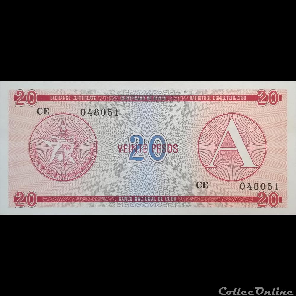 CUBA - P FX 05 - 20 PESOS - 1985 billet amerique du nord cuba p fx 05 20 pesos 1985