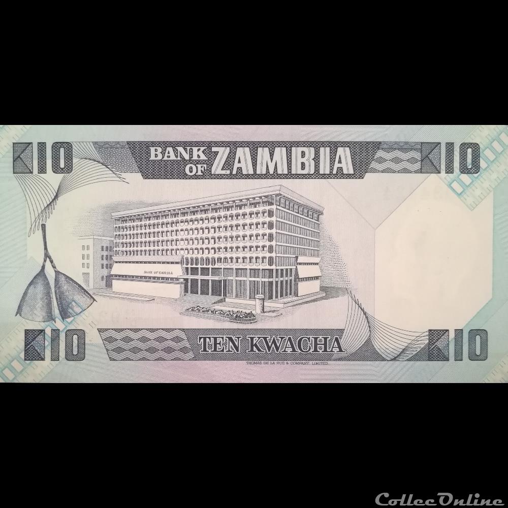 ZAMBIE - P 26 E - 10 KWACHA - 1988 billet afrique zambie p 26 e 10 kwacha 1988