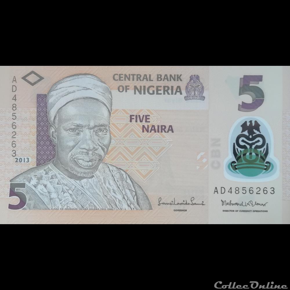 NIGERIA - P 38 C - 5 NAIRA - 2013 billet afrique nigerium nigeria p 38 c 5 naira 2013