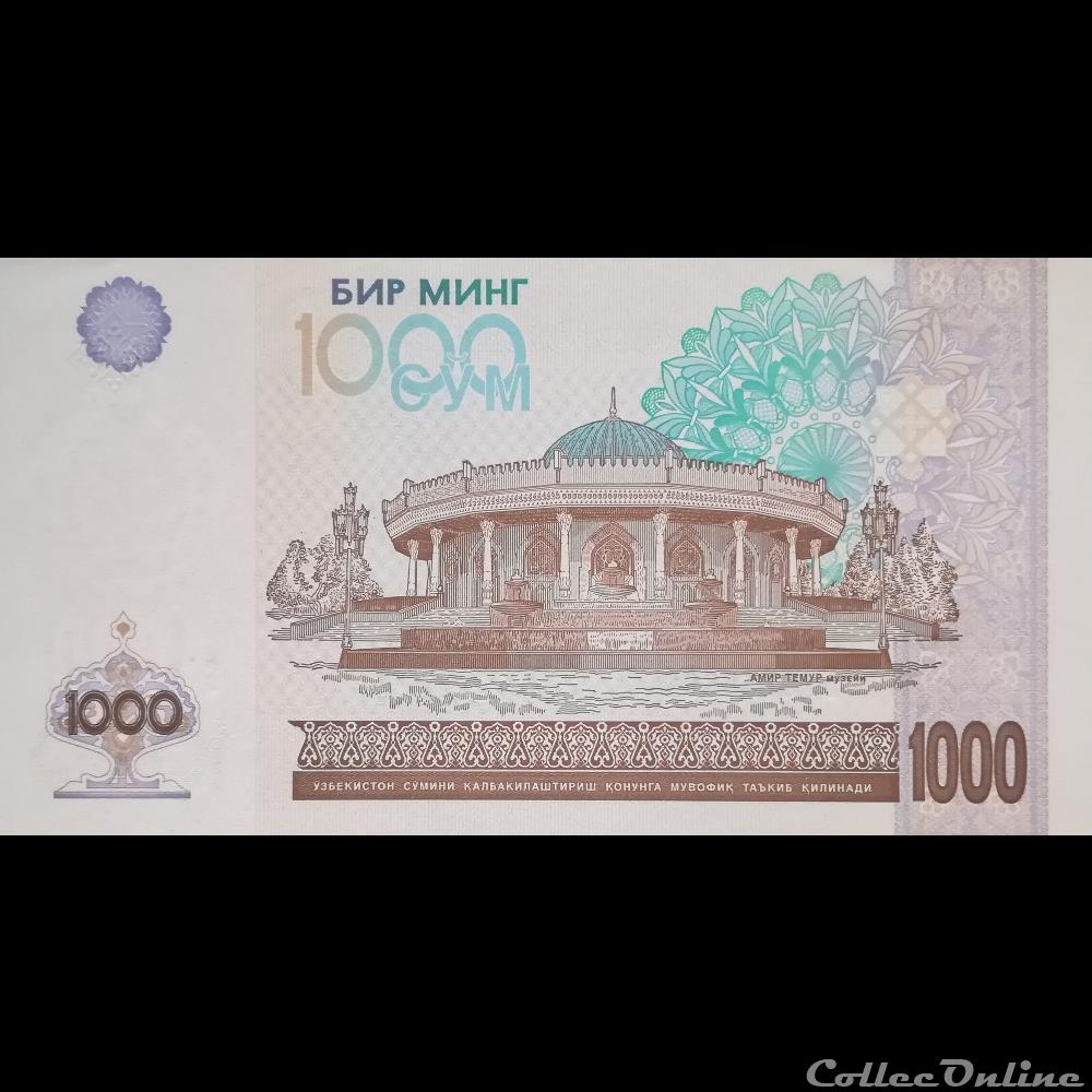 billet asie ouzbekistan p 82 1000 sum 2001