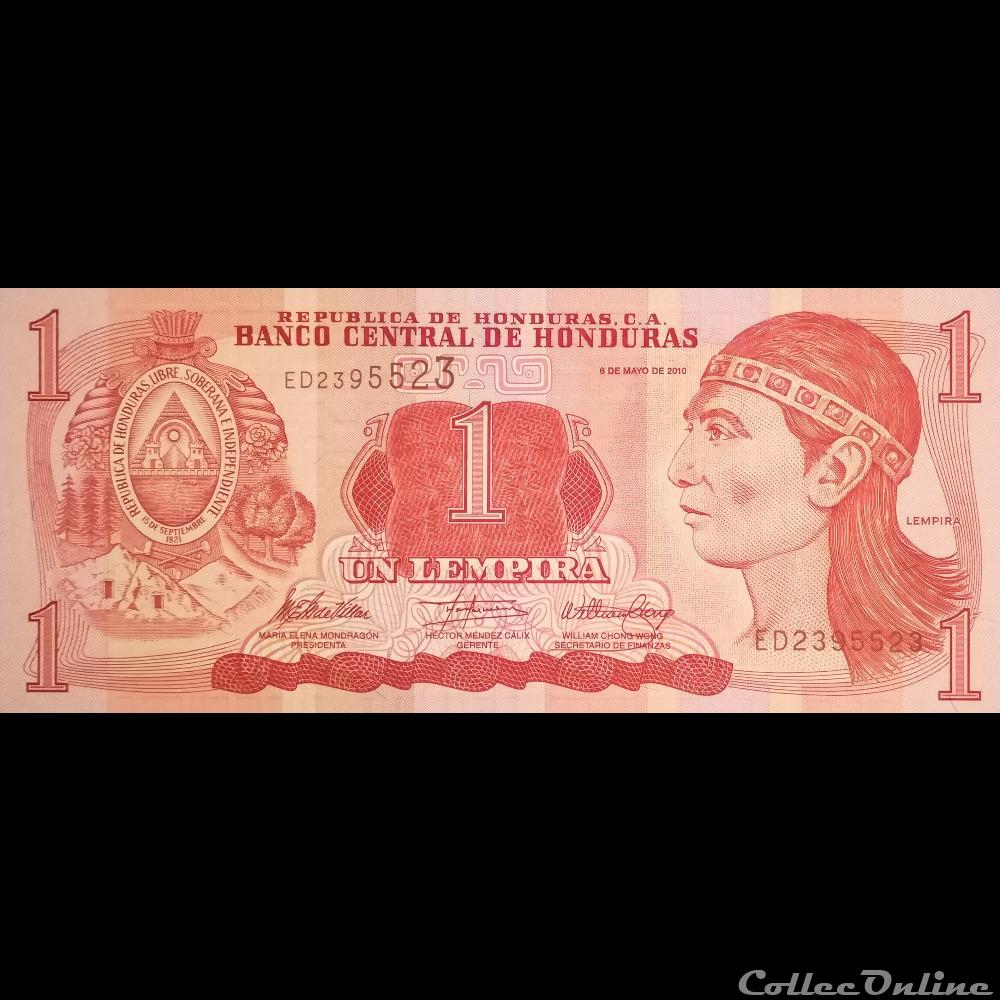 HONDURAS - P 089 B - 1 LEMPIRA - 2010 billet amerique nord honduras p 089 b 1 lempira 2010
