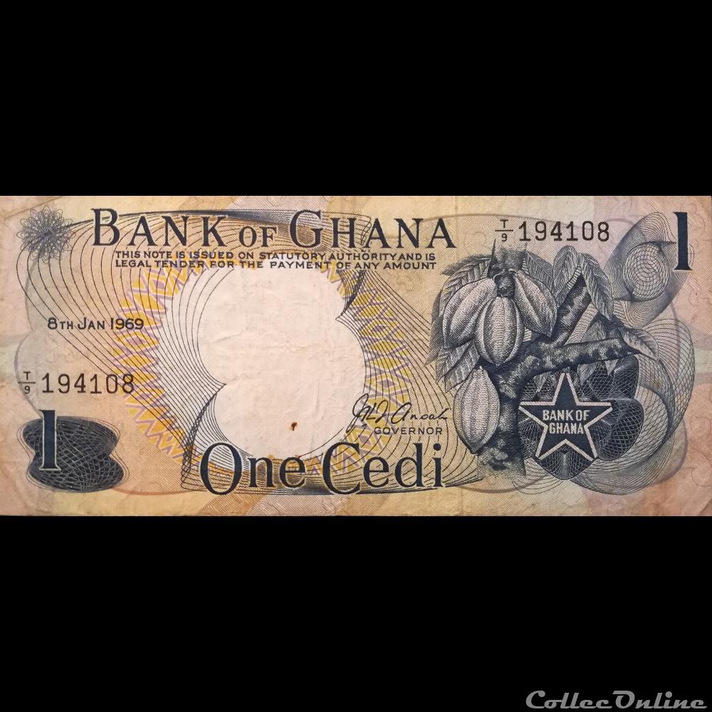 GHANA - P 10 B - 1 CEDI - 1969 billet afrique ghana p 10 b 1 cedi 1969