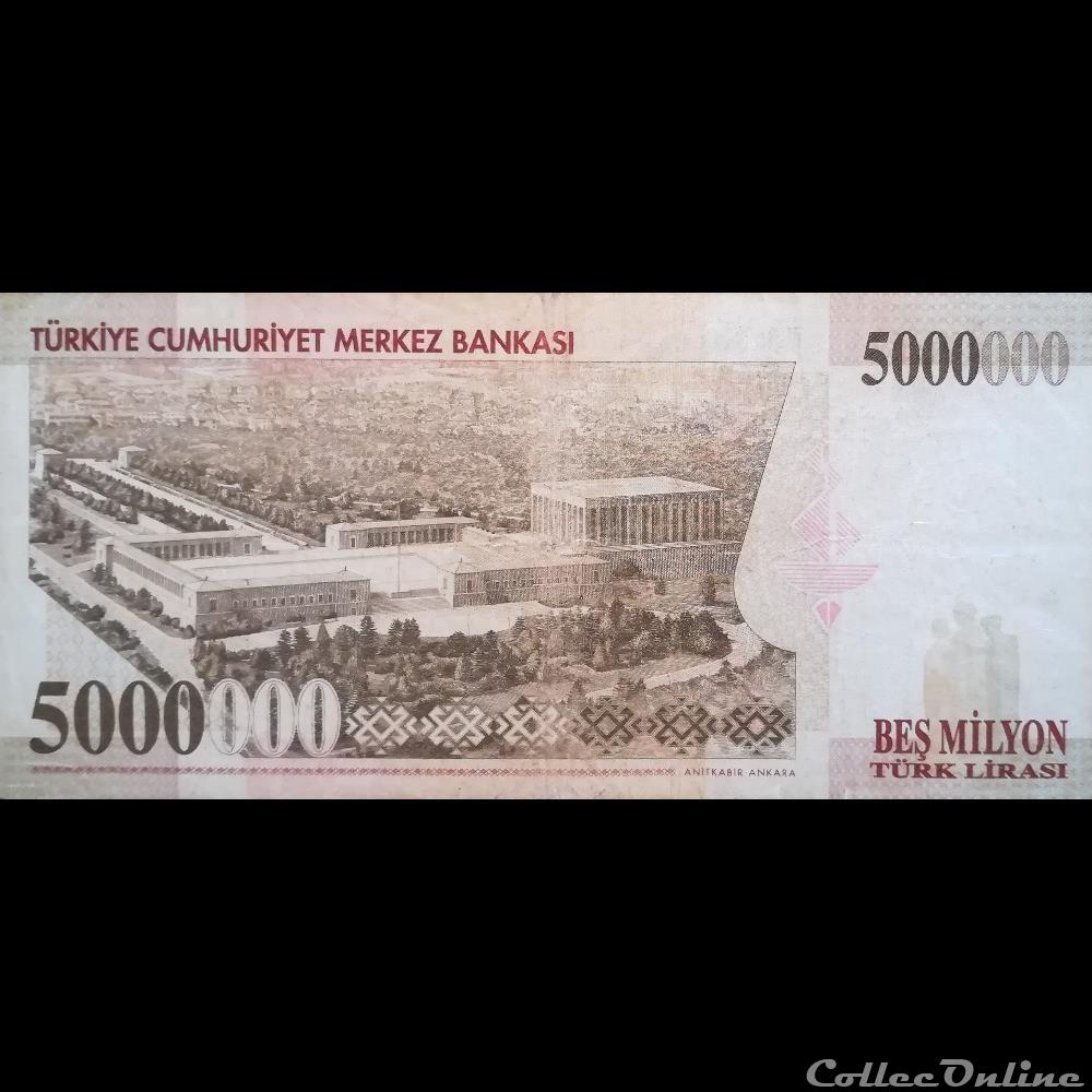 TURQUIE - P 210 A - 5000.000 LIRA - 1997 billet asie turquie p 210 a 5000 000 lira 1997