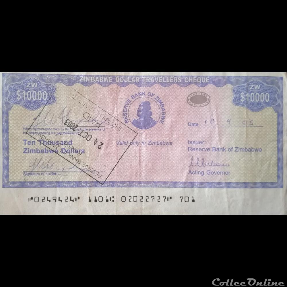 ZIMBABWE - P 17 - 10000 DOLLARS - 2003 billet afrique zimbabwe p 17 10000 dollars 2003