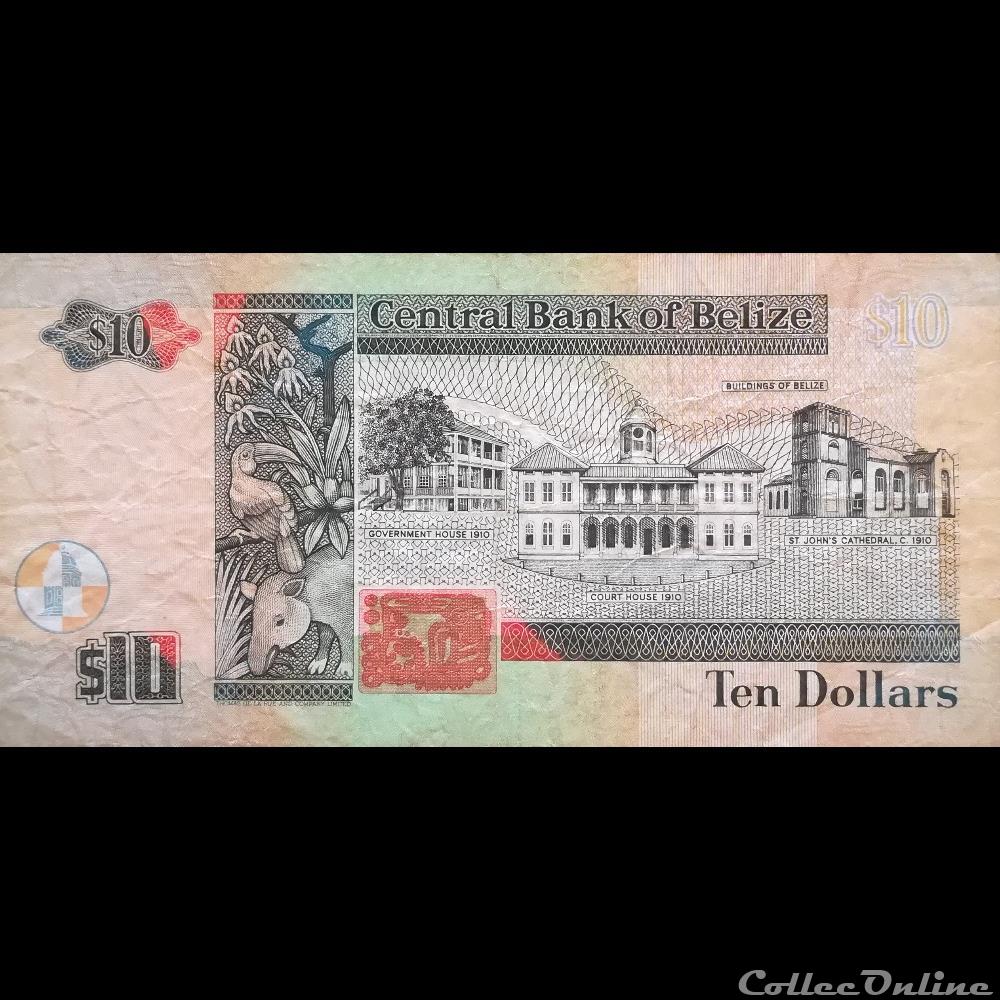 billet amerique du nord belize p 068 b 10 dollars 2005