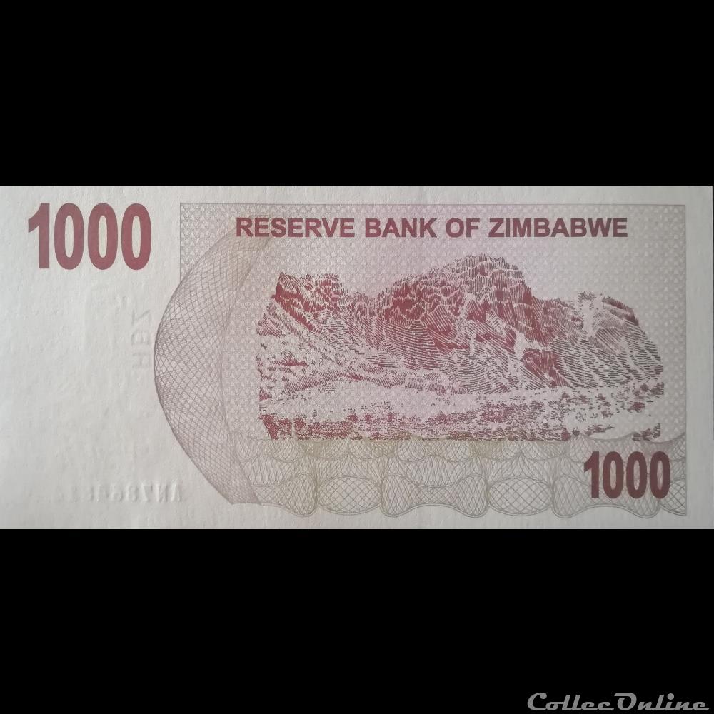 ZIMBABWE - P 44 - 1000 DOLLARS - 2006 billet afrique zimbabwe p 44 1000 dollars 2006