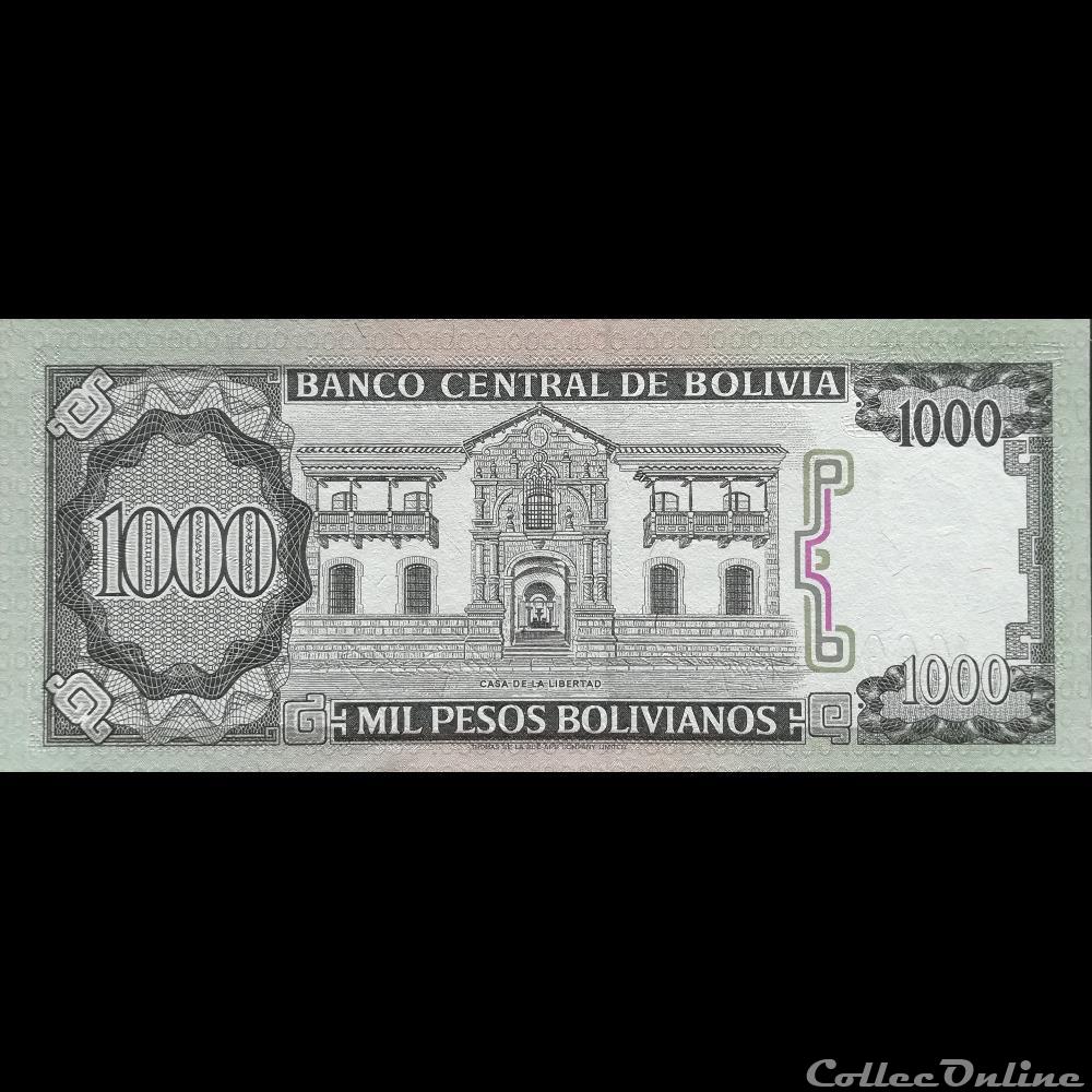 BOLIVIE - P 167 A (3) - 1000 PESOS BOLIVIANOS - 1982 billet amerique du sud argentine bolivie p 167 a 3 1000 pesos bolivianos 1982