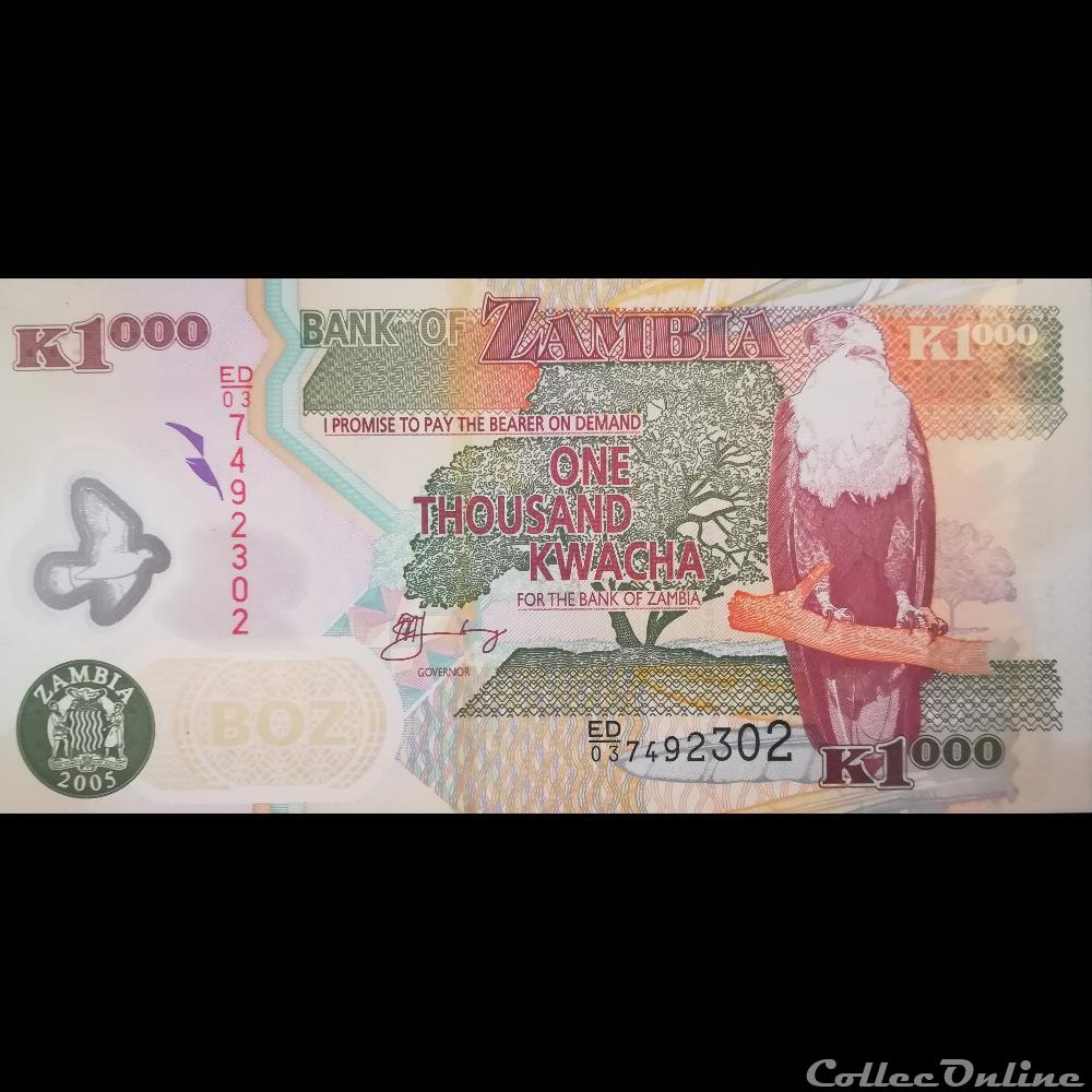 ZAMBIE - P 44 D - 1000 KWACHA - 2005 billet afrique zambie p 44 d 1000 kwacha 2005