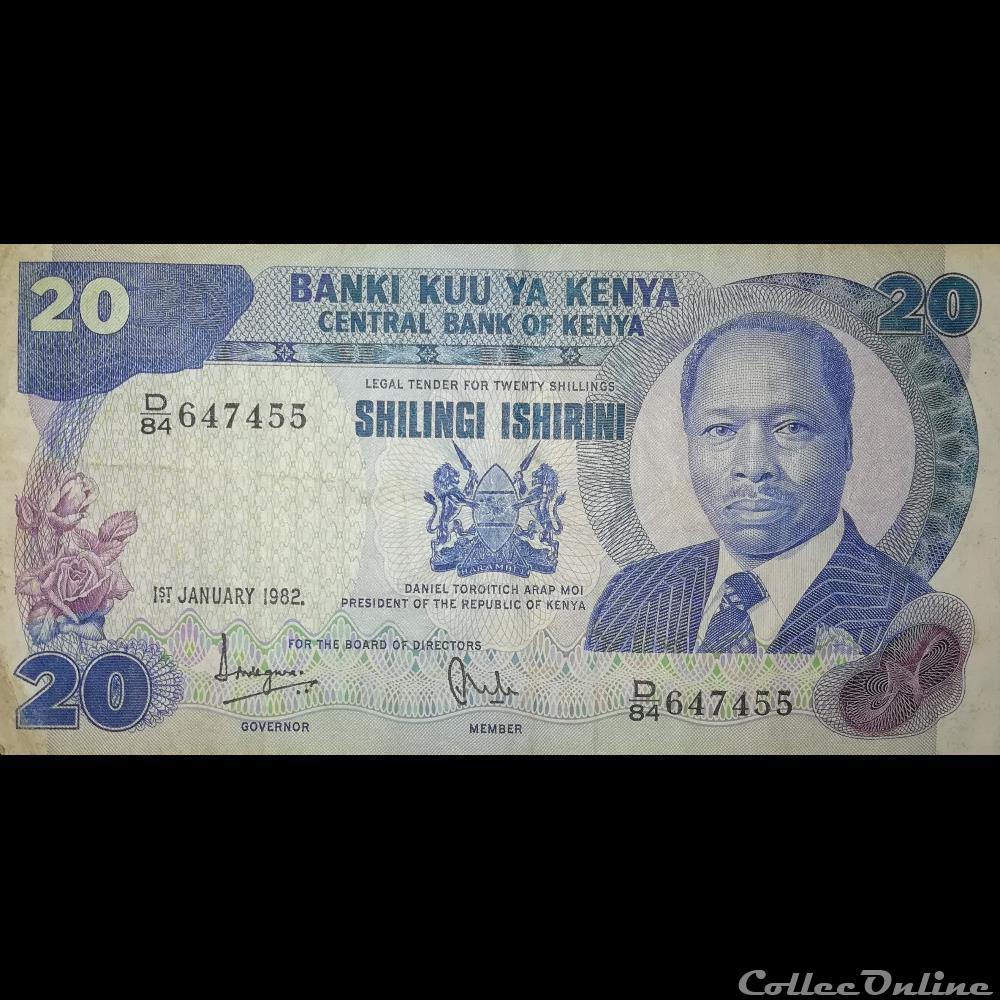 KENYA - P 21 B - 20 SHILLINGS - 1982 billet afrique kenya p 21 b 20 shillings 1982