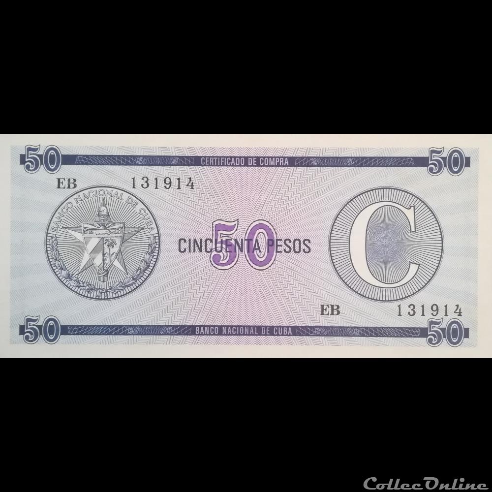 CUBA - P FX 24 - 50 PESOS - ND billet amerique du nord cuba p fx 24 50 pesos nd