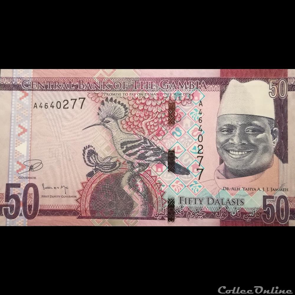 billet afrique gambie p 34 50 dalasis 2015