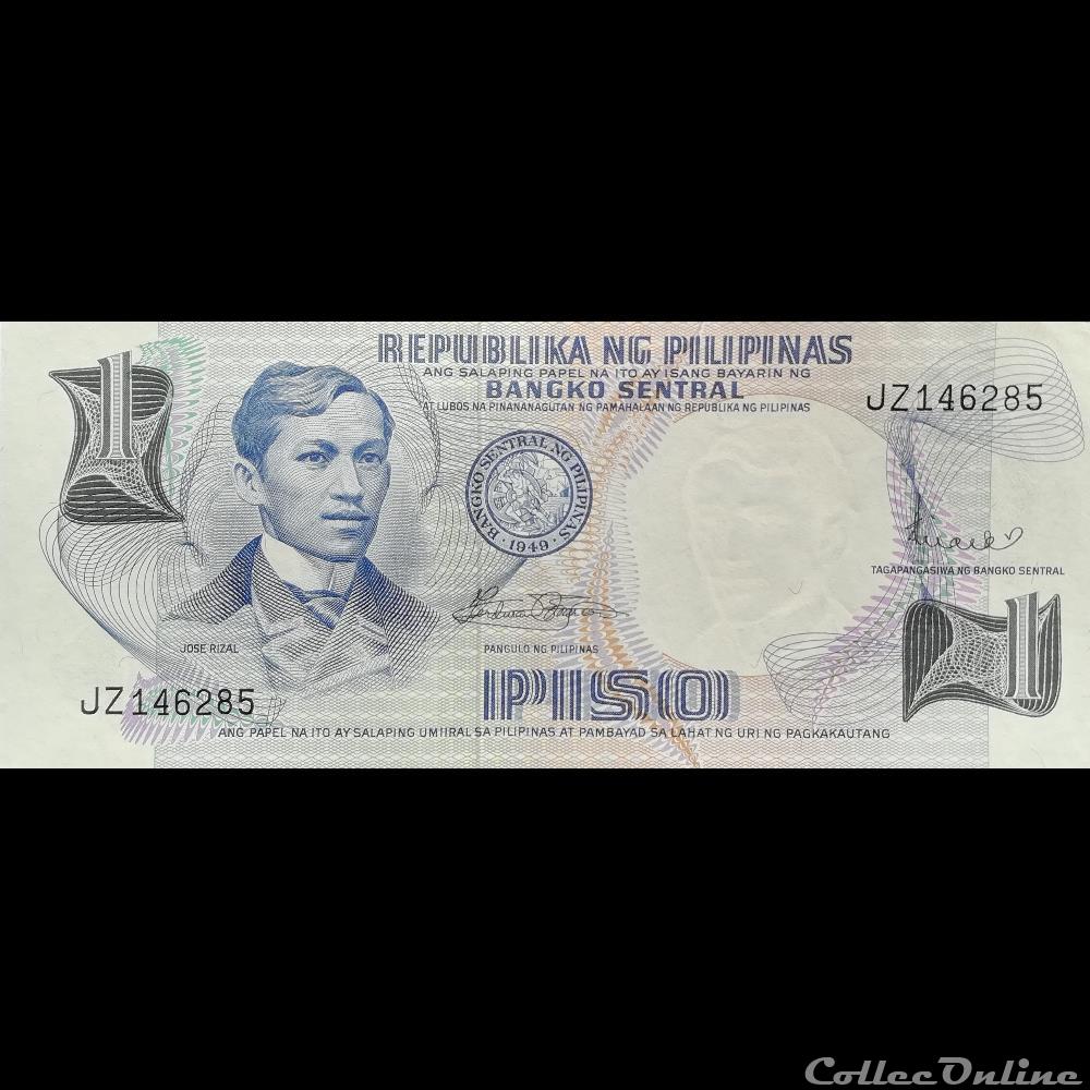PHILIPPINES - P 142 B - 1 PISO - 1969 billet asie philippines p 142 b 1 piso 1969