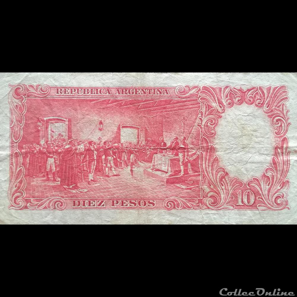 ARGENTINE - P 270 C (9 F) - 10 PESOS - 1954-63 billet amerique du sud argentine p 270 c 9 f 10 pesos 1954 63