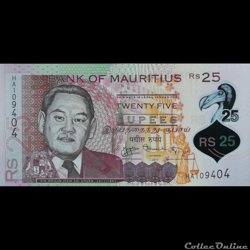 billet afrique maurice ile p 64 25 rupees 2013