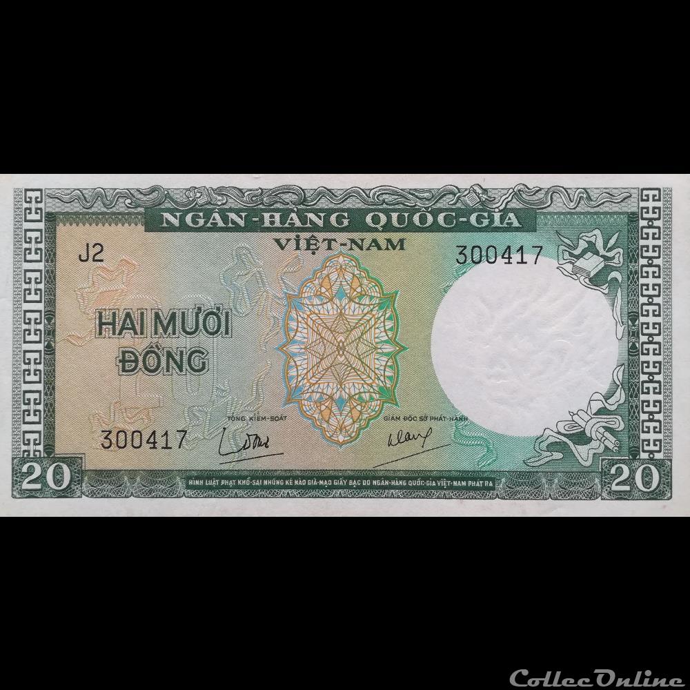 VIÊT NAM DU SUD - P 16 - 20 DÔNG - 1964 billet asie vietnam viet nam du sud p 16 20 dong 1964
