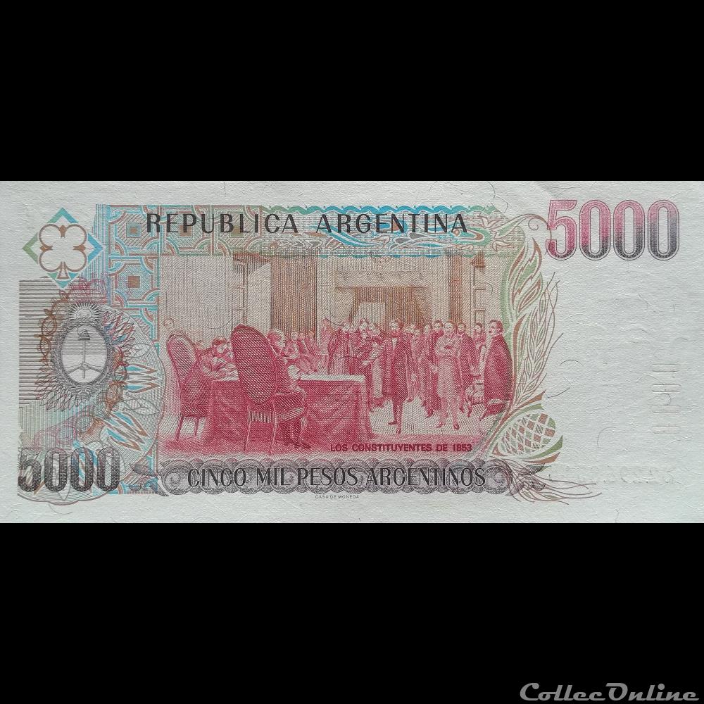 ARGENTINE - P 318 - 5.000 PESOS - 1984-85 billet amerique du sud argentine p 318 5 000 pesos 1984 85