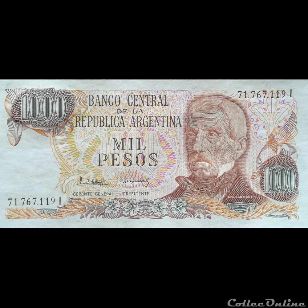 ARGENTINE - P 304 D (2) - 1000 PESOS - 1978 billet amerique du sud argentine p 304 d 2 1000 pesos 1978