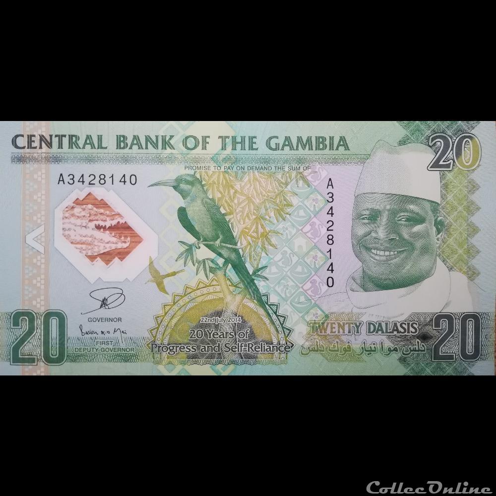 GAMBIE - P 30 - 20 DALASIS COMMEMORATIF 2014 billet afrique gambie p 30 20 dalasis commemoratif 2014