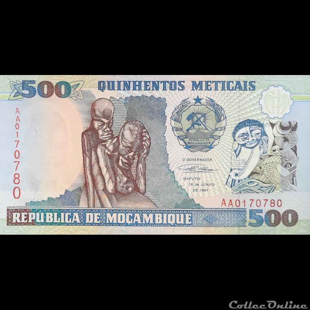 billet afrique mozambique p 134 500 meticais 1991