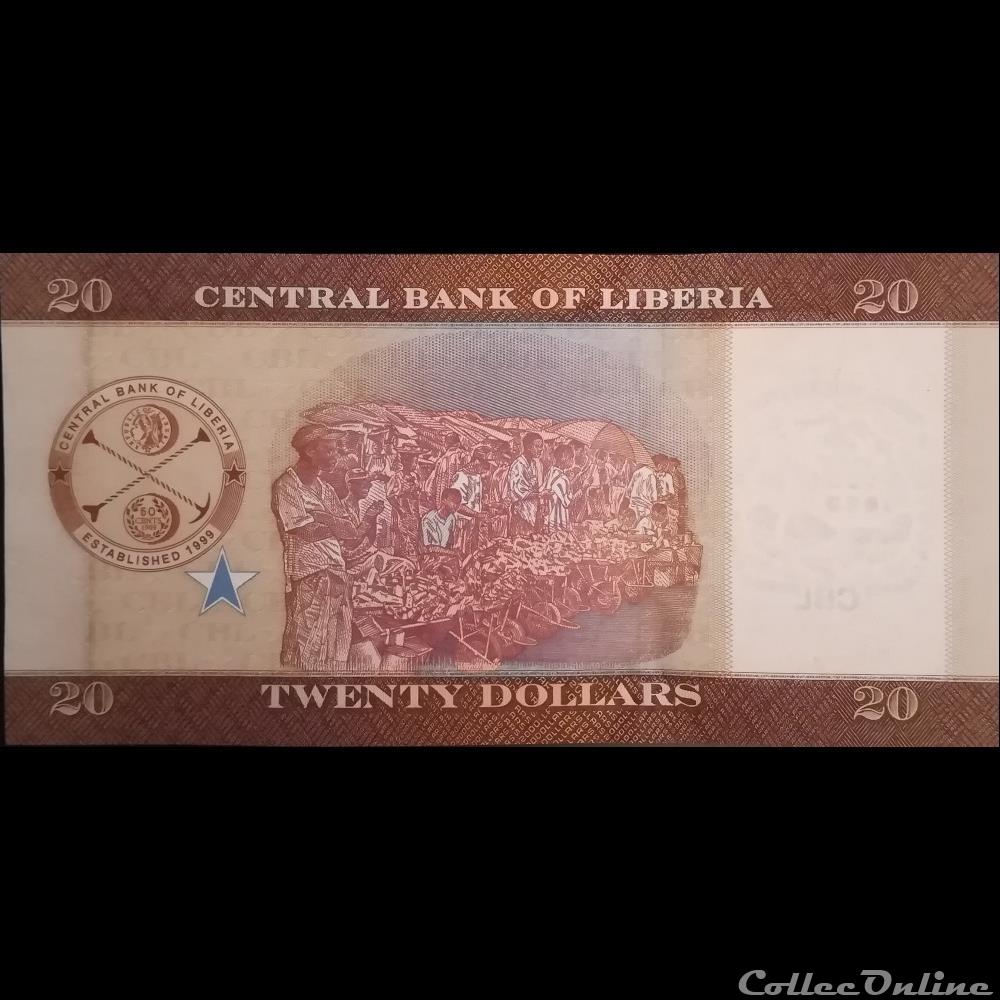 LIBERIA - P 33 A - 20 DOLLARS - 2016 billet afrique liberium liberia p 33 a 20 dollars 2016