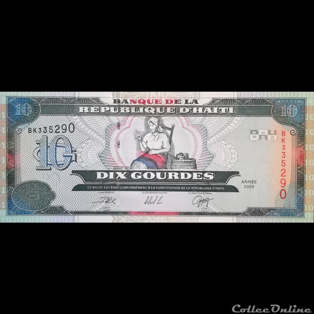 HAITI - P 265 A - 10 GOURDES - 2000 billet amerique du nord haiti p 265 a 10 gourdes 2000