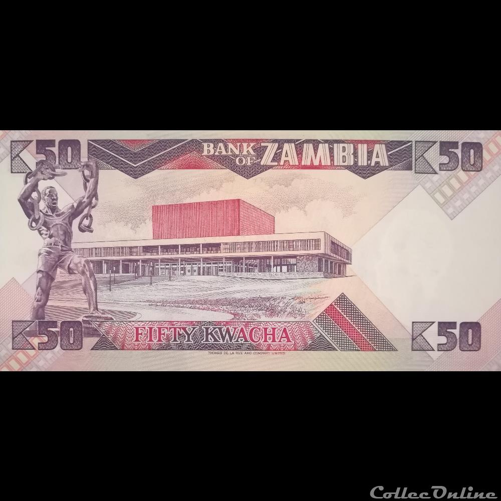 ZAMBIE - P 28 - 50 KWACHA - 1988 billet afrique zambie p 28 50 kwacha 1988