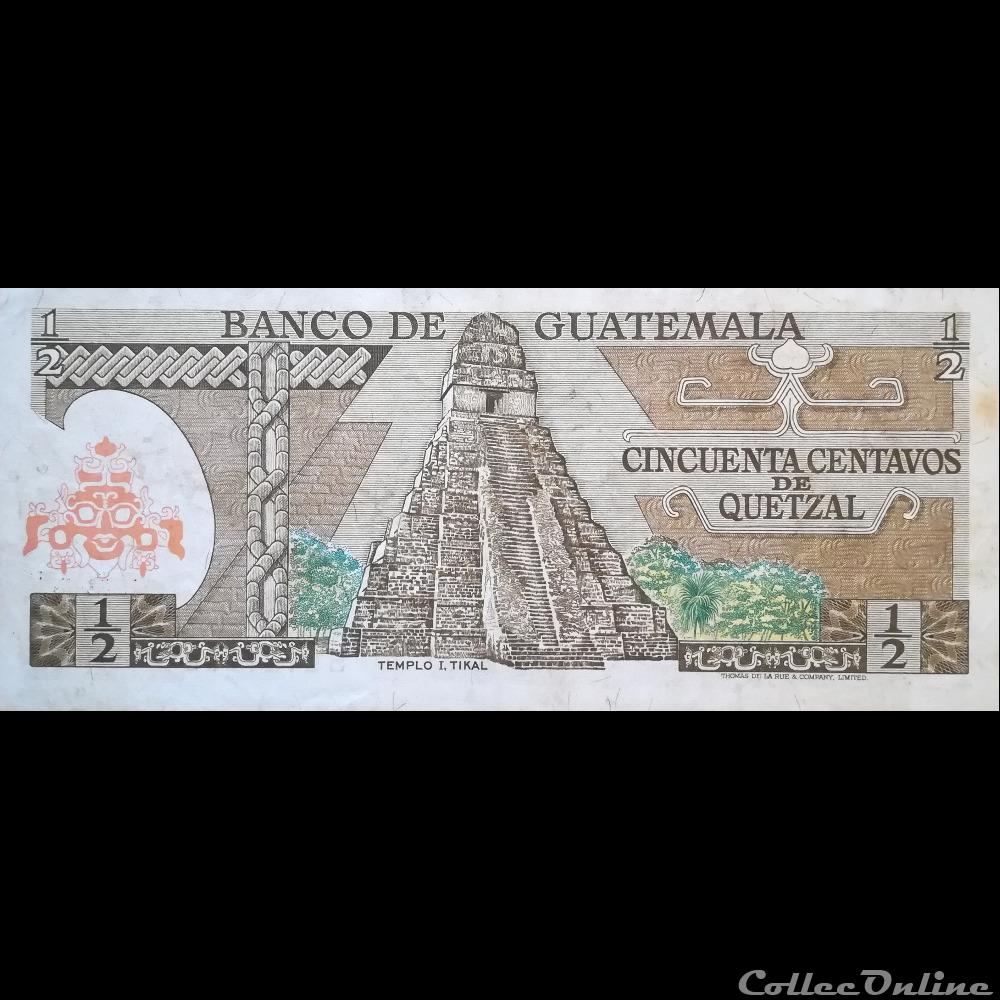 billet amerique du nord guatemala p 058 c 01 0 50 centavos de quetzal 1978