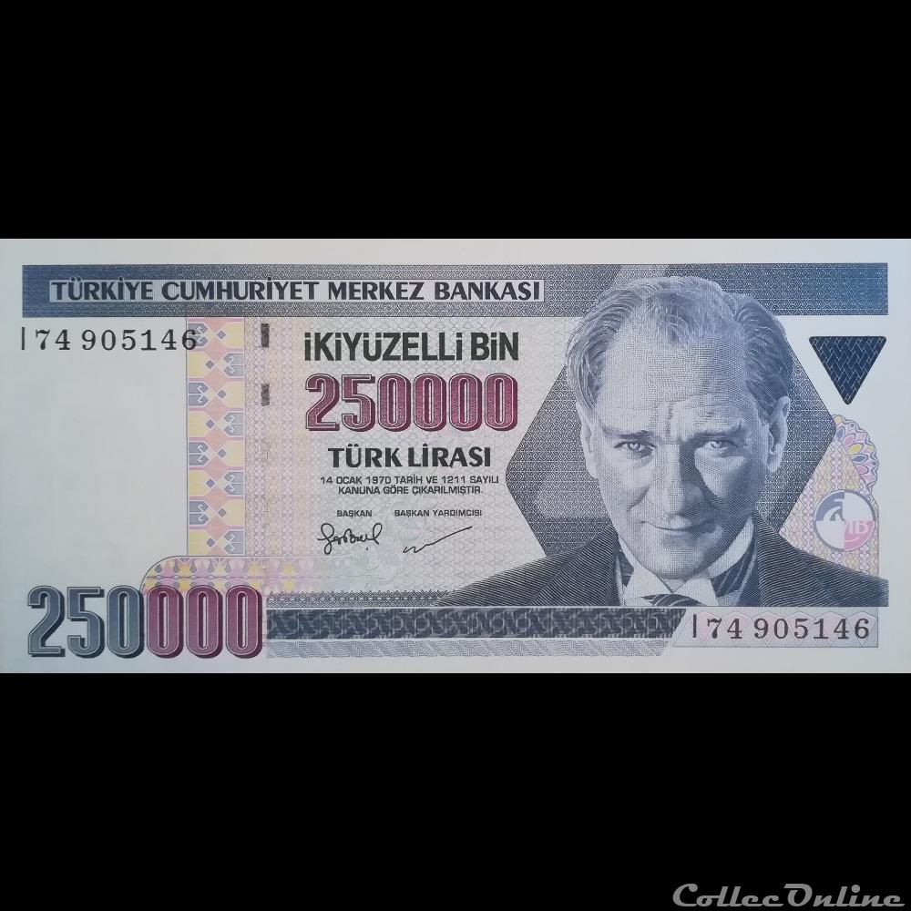 TURQUIE - P 211 - 250.000 LIRA - 1998 billet asie turquie p 211 250 000 lira 1998