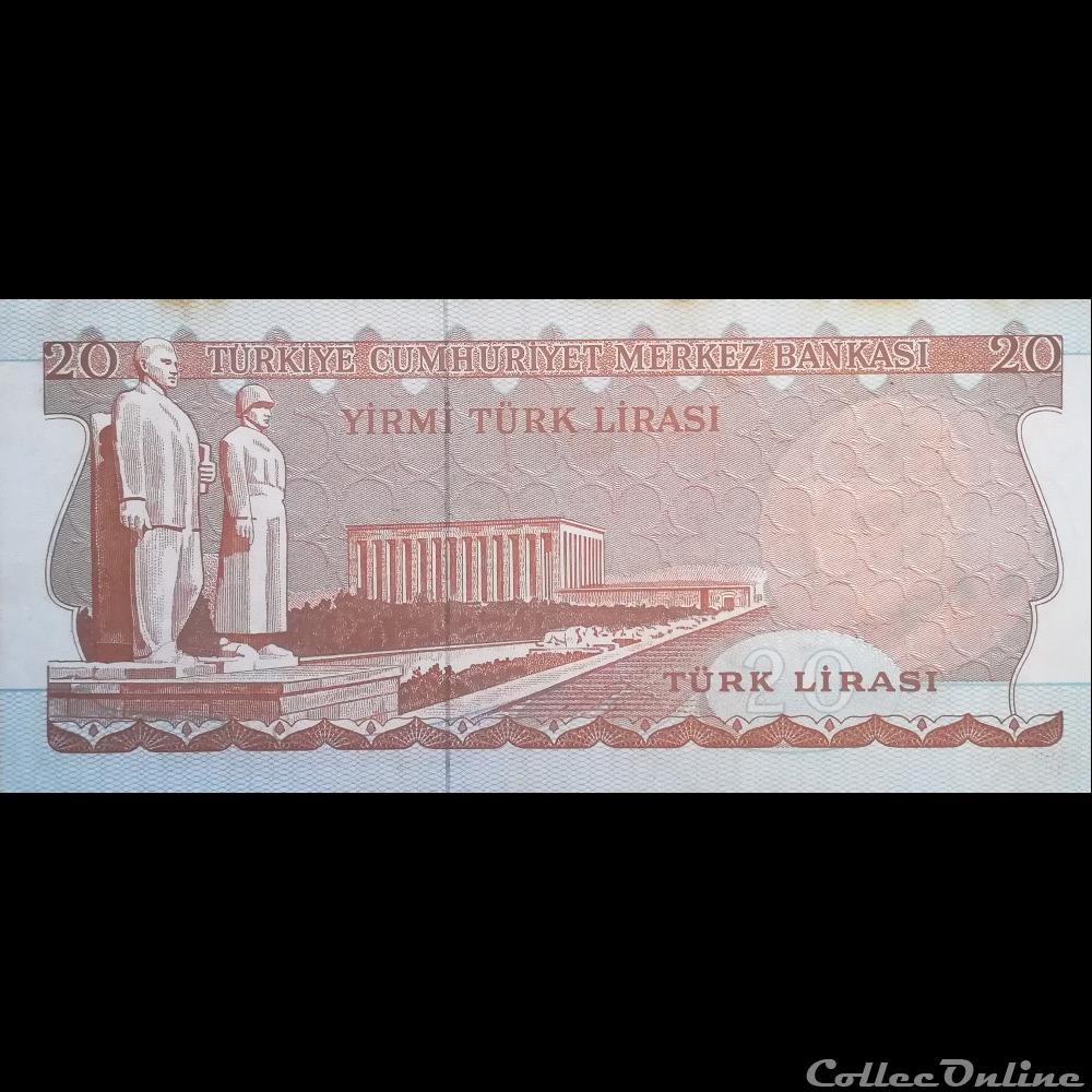 TURQUIE - P 187 A - 20 LIRA - 1974 billet asie turquie p 187 a 20 lira 1974