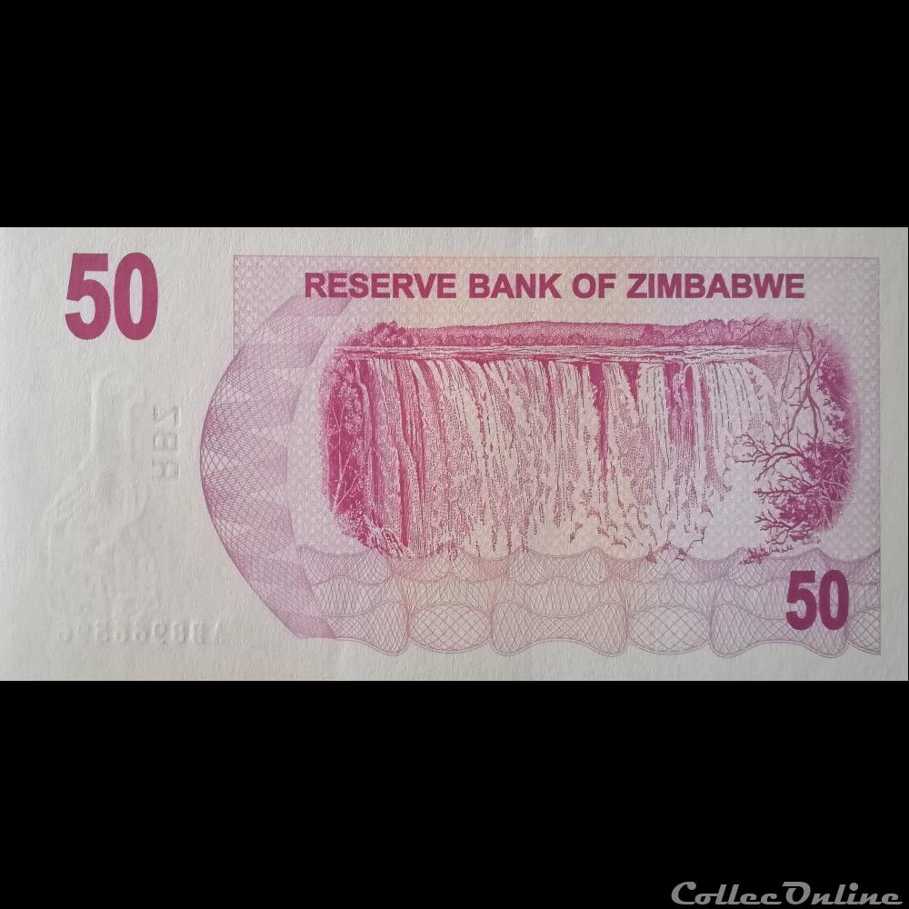 ZIMBABWE - P 41 - 50 DOLLARS - 2006 billet afrique zimbabwe p 41 50 dollars 2006