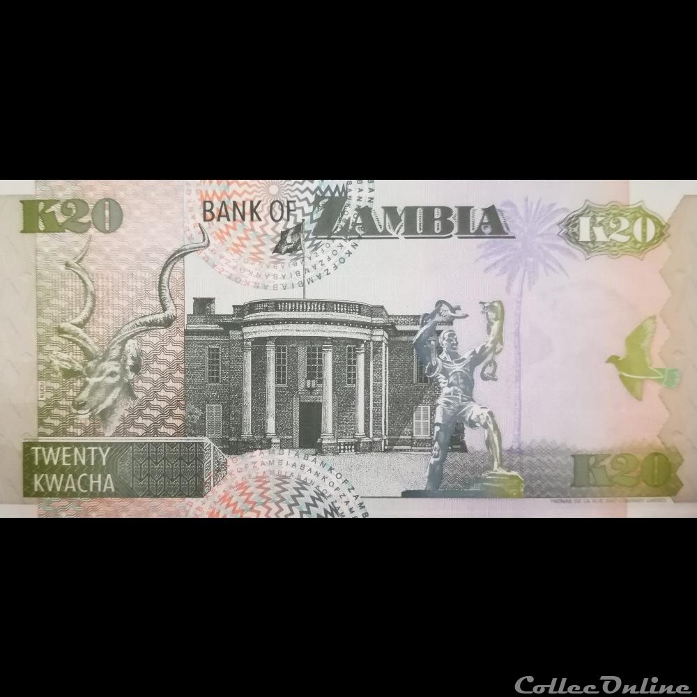 ZAMBIE - P 36 A - 20 KWACHA - 1992 billet afrique zambie p 36 a 20 kwacha 1992