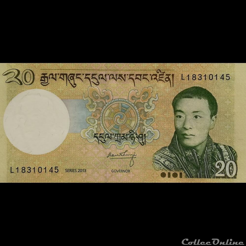 BHOUTAN - P 30 B - 20 NGULTRUM - 2013 billet asie ile coco bhoutan p 30 b 20 ngultrum 2013