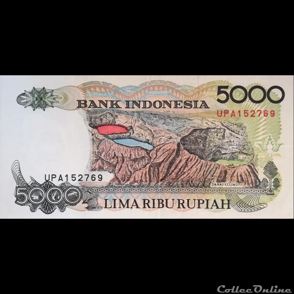 billet asie indonesie p 130 g 5000 rupiah 1998