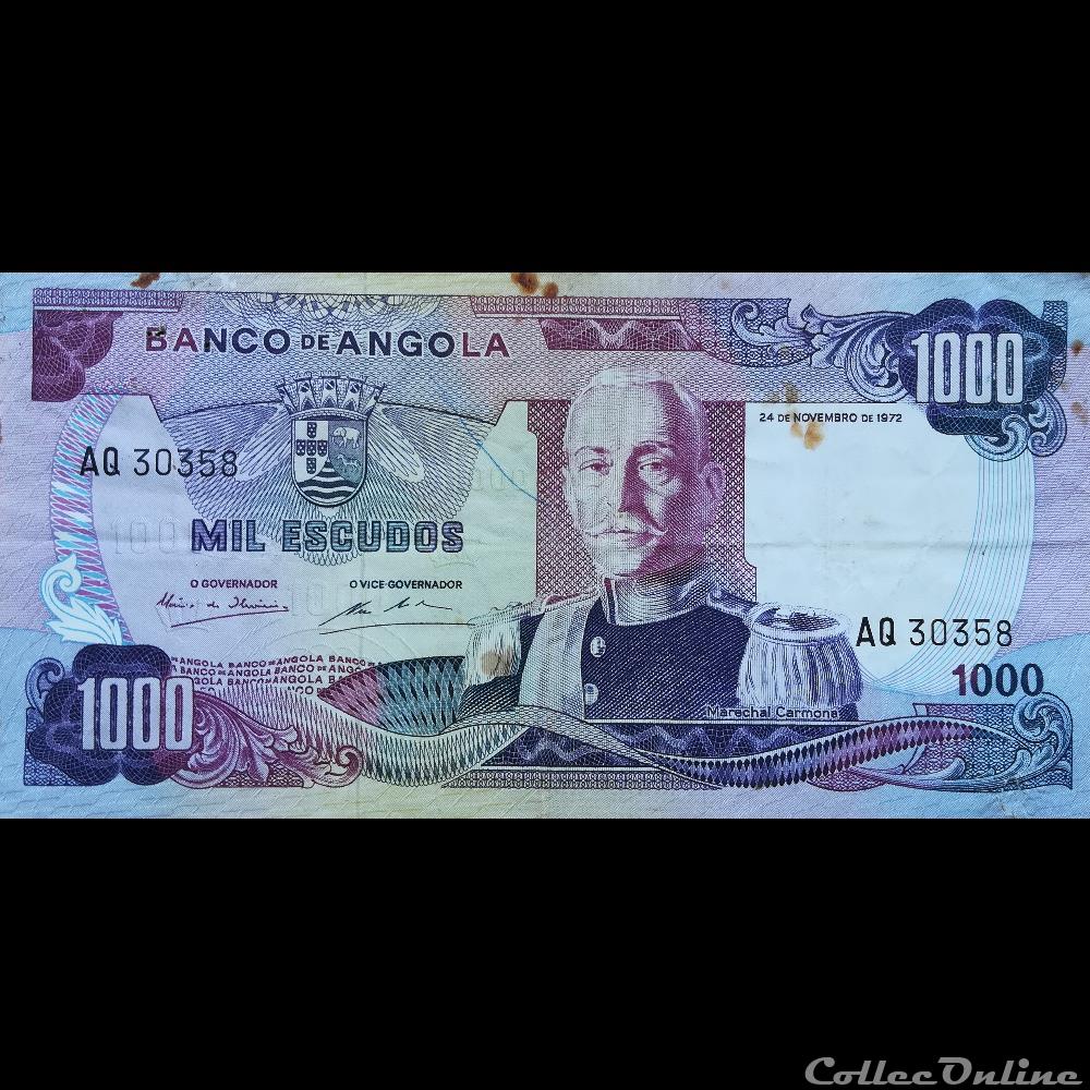 ANGOLA - P 103 - 1000 ESCUDOS - 1972 billet afrique angola p 103 1000 escudos 1972