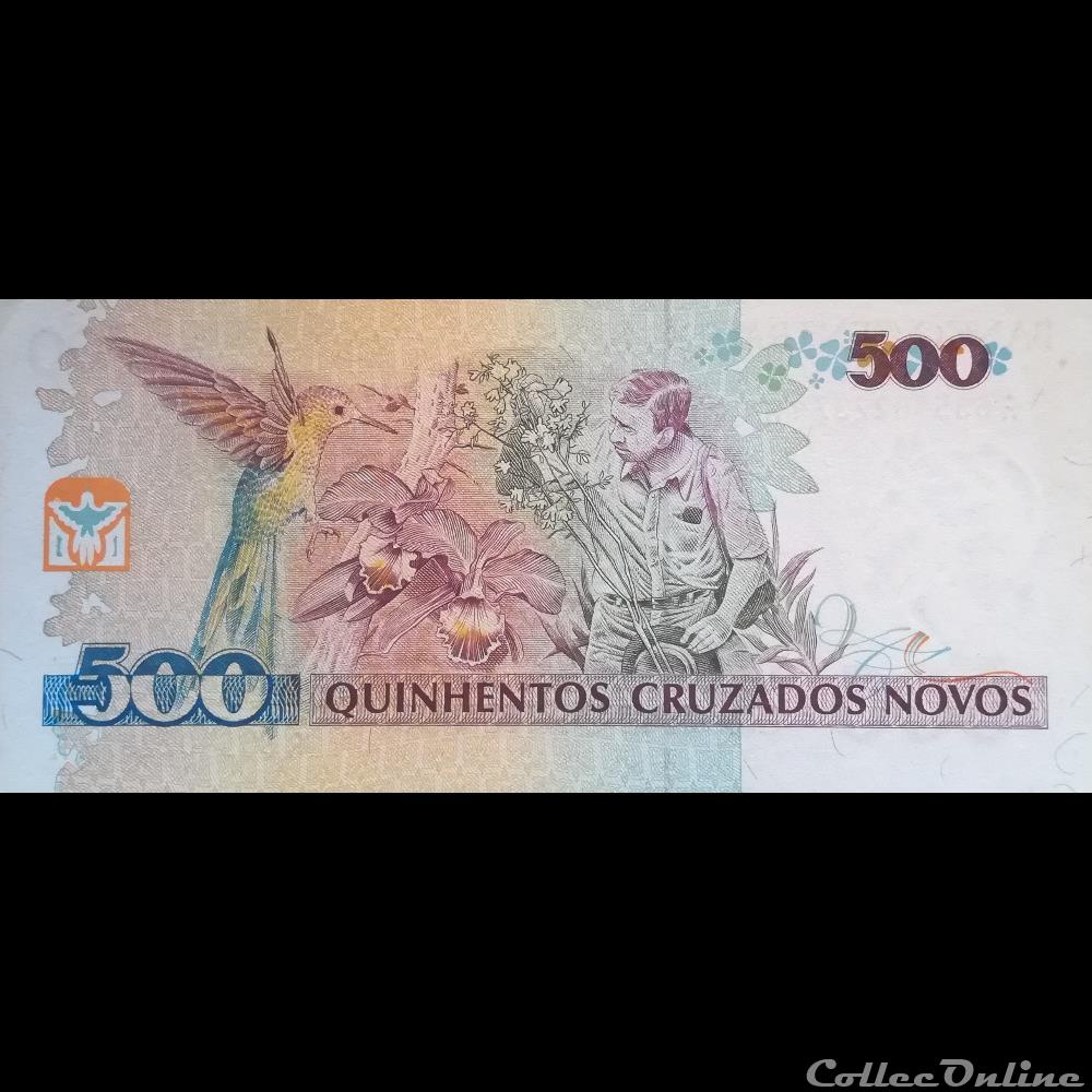 billet amerique du sud bresil p 226 b 500 cruzeiros 1990