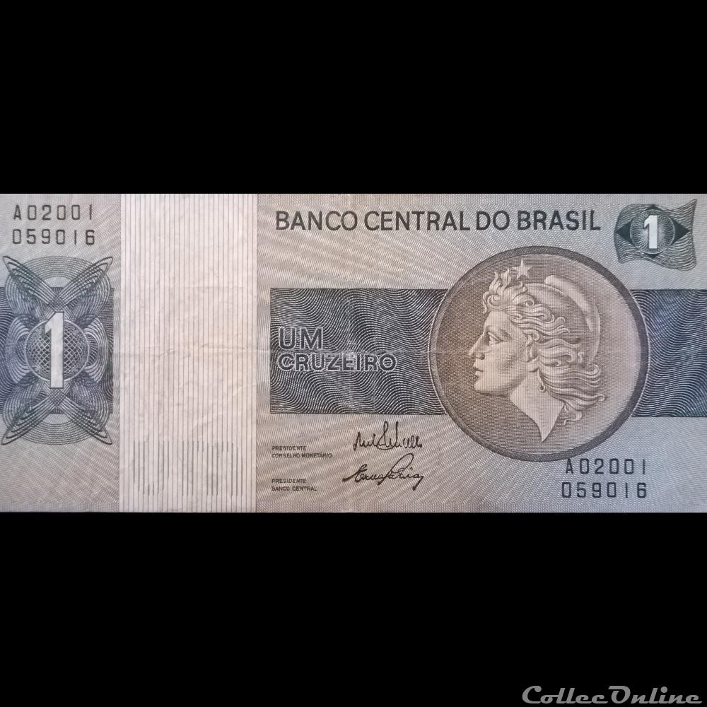 BRESIL - P 191 - 1 CRUZEIRO - 1970 - 1972 billet amerique du sud bresil p 191 1 cruzeiro 1970 1972