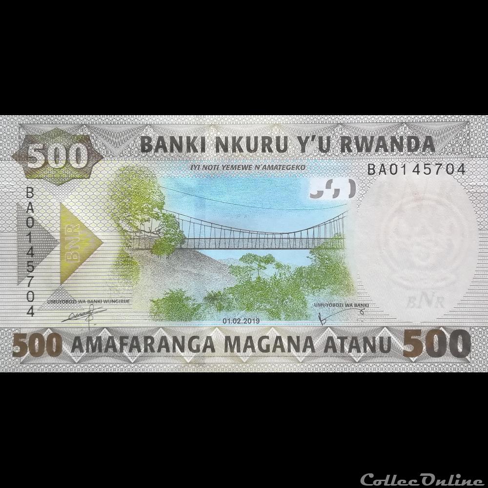 RWANDA - P new - 500 FRANCS - 2019 billet afrique rwandum rwanda p new 500 francs 2019