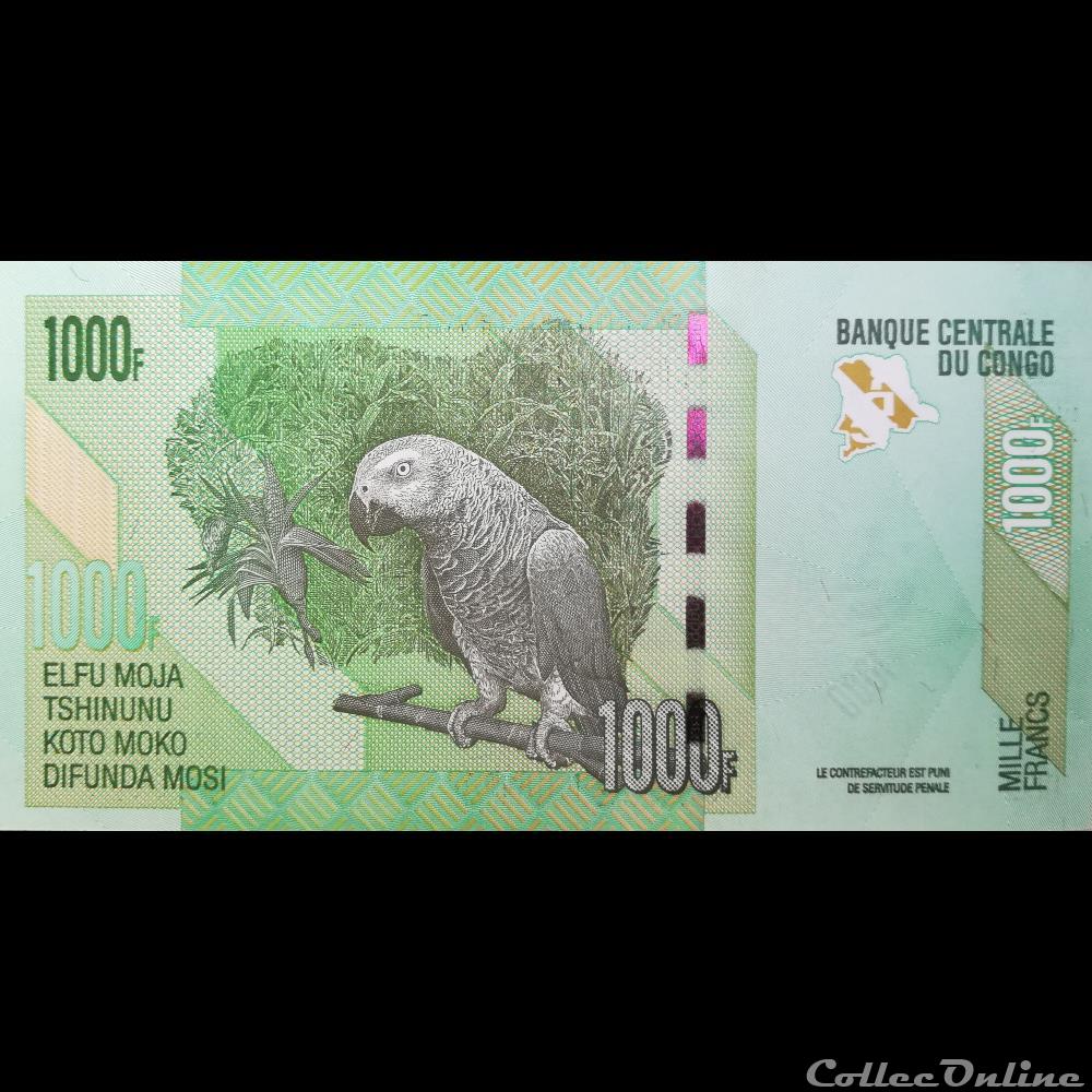 billet afrique republique democratique du congo p 101 1000 francs 2013