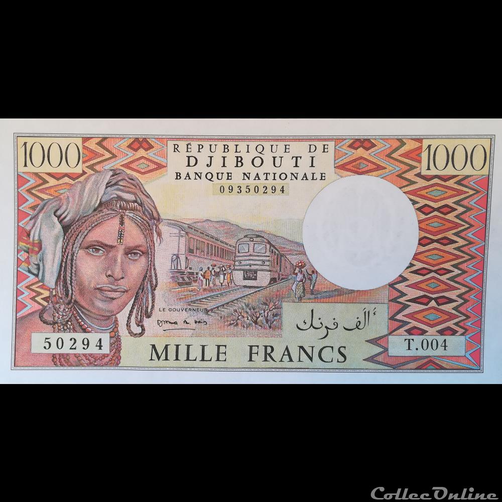 billet afrique djibouti p 37 e 1000 francs 1995
