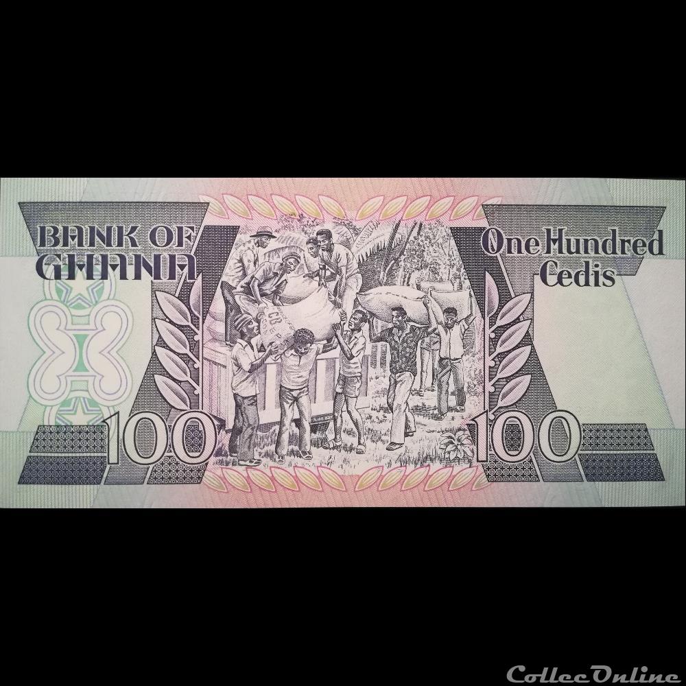 GHANA - P 26 B - 100 CEDIS - 1990 billet afrique ghana p 26 b 100 cedis 1990