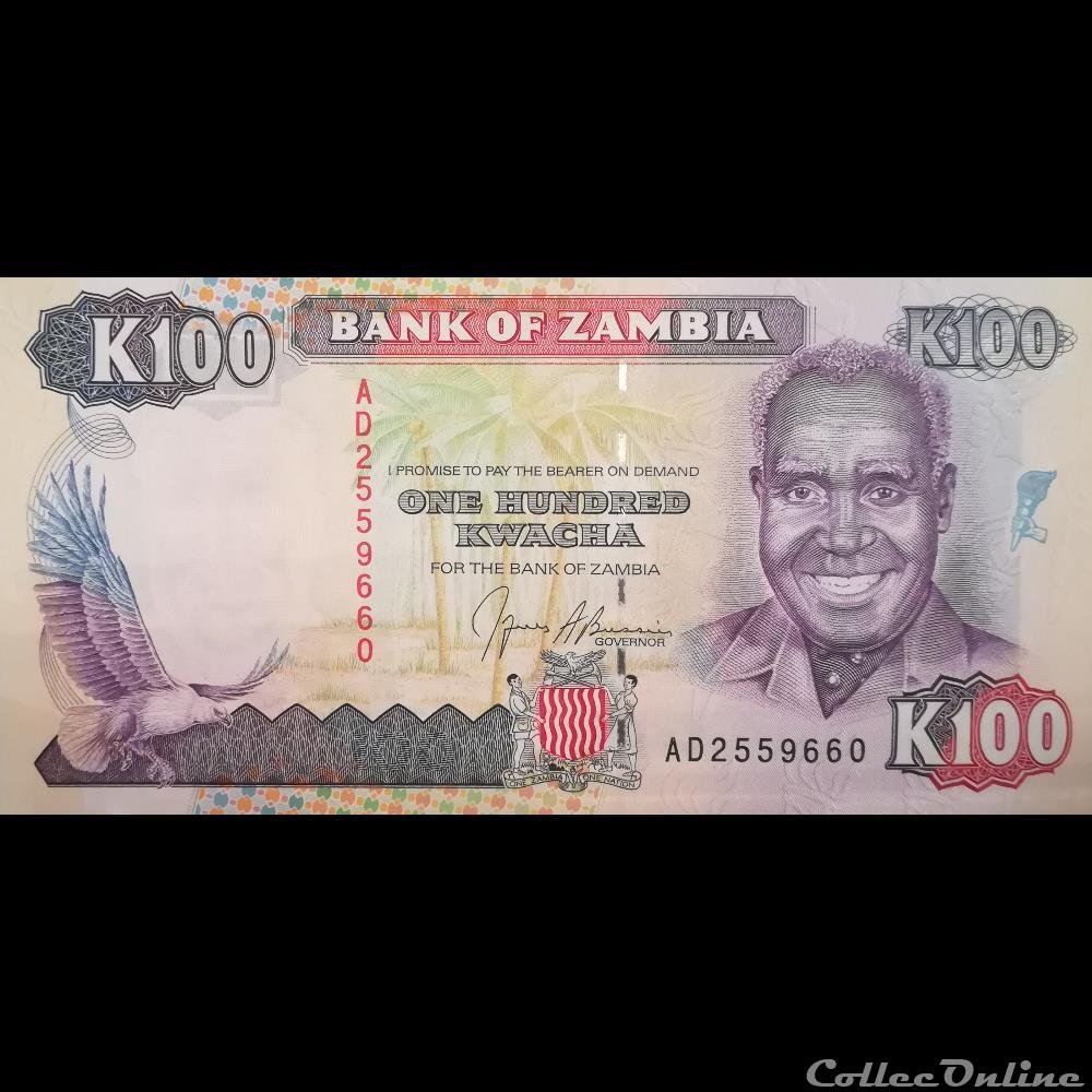 1991 UNC 100 Kwacha ND P-34 Zambia