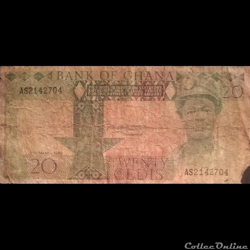 GHANA - P 21 - 20 CEDIS - 1982 billet afrique ghana p 21 20 cedis 1982
