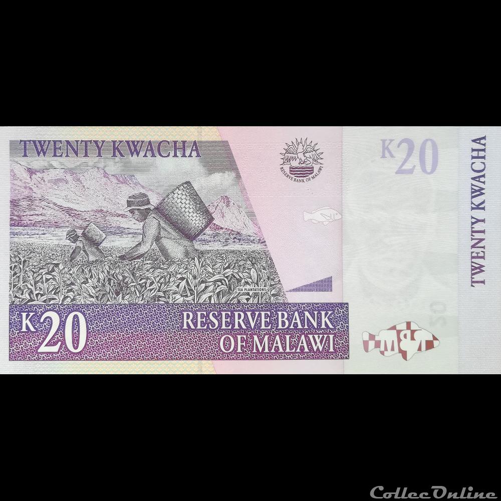 MALAWI - P 52 E - 20 KWACHA - 2009 billet afrique malawi p 52 e 20 kwacha 2009