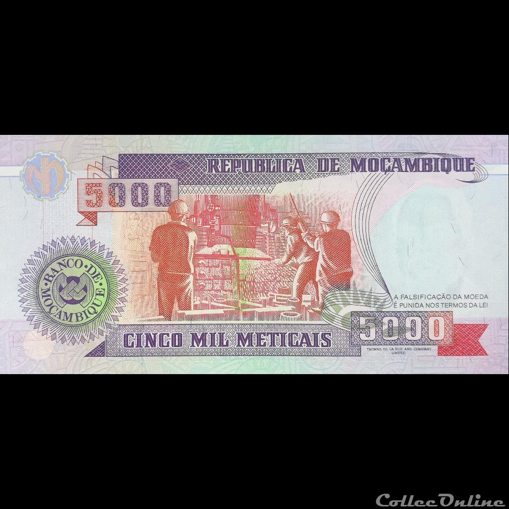 MOZAMBIQUE - P 136 - 5000 METICAIS - 1991 billet afrique mozambique p 136 5000 meticais 1991