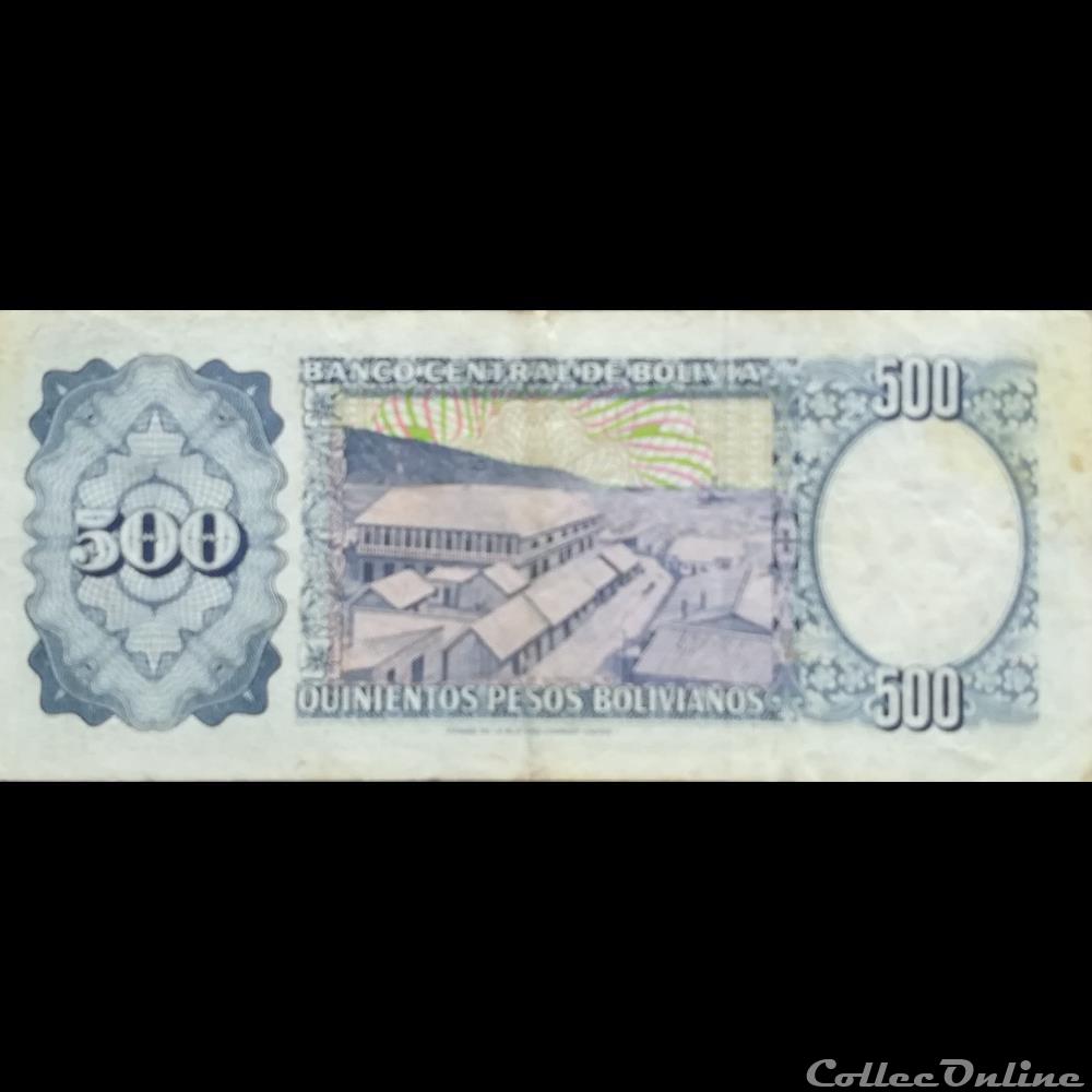 billet amerique du sud argentine bolivie p 166 500 pesos bolivianos 1981