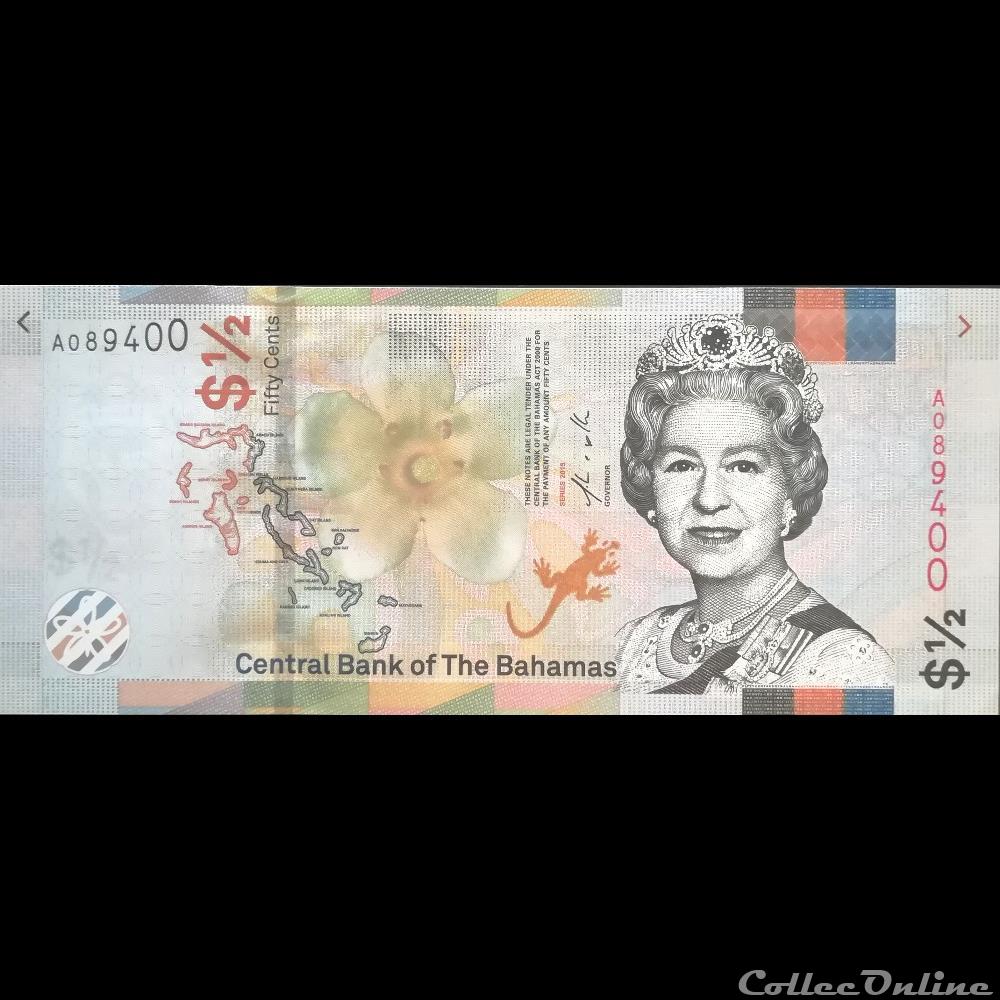 BAHAMAS - P NEW - 50 CENTS - 2019 billet amerique du nord bahamas p new 50 cents 2019
