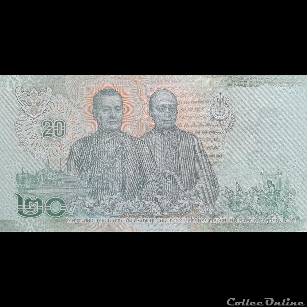 THAÏLANDE - P 135 - 20 BATH - 2018 billet asie thailande p 135 20 bath 2018